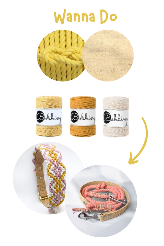 Korkypaws Kork-Baumwollset Wanna Do „Zitrone & Pastellgelb“