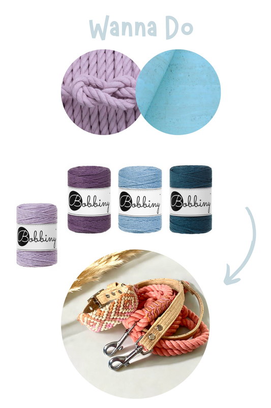 Korkypaws Kork-Baumwollset Wanna Do „Flieder & Blau“