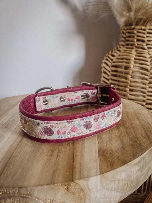 Korkhalsband Bordeaux & Candy Gr. M 35-43cm