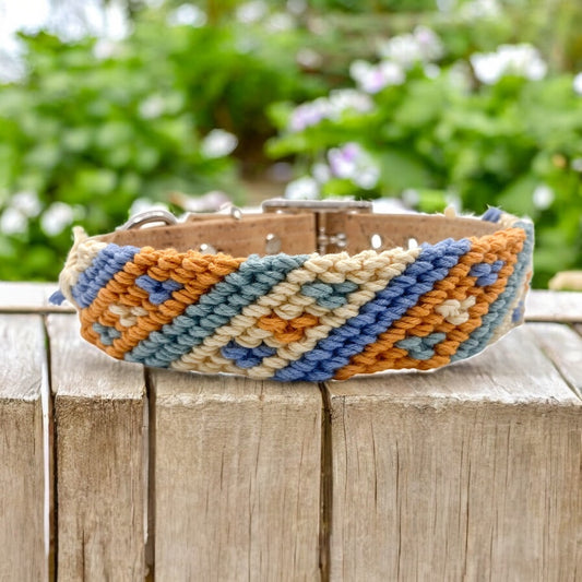 Korkypaws Kork-Baumwollhalsband „Be strong“